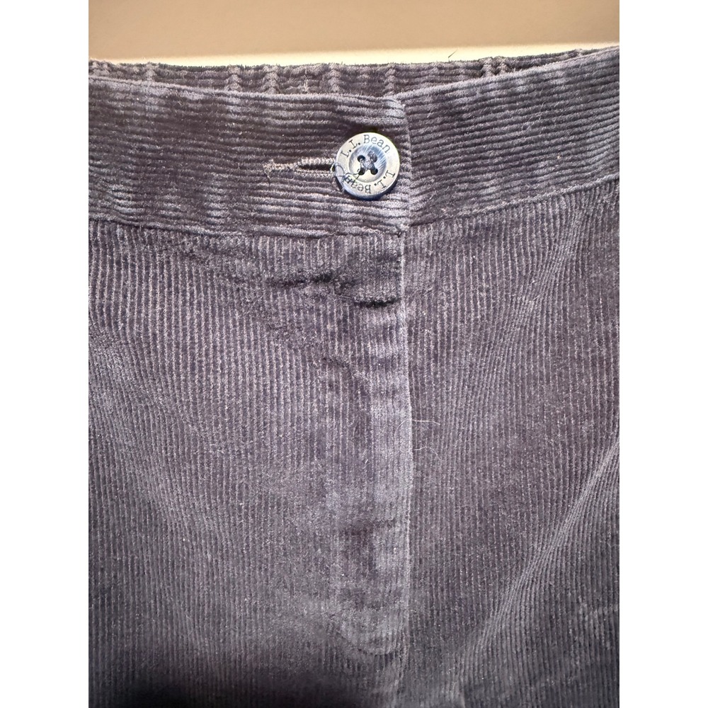 LL Bean Womens Classic Fit Curvy Corduroy Pants‎ Navy Blue Size 22WP Petite - Picture 3 of 8